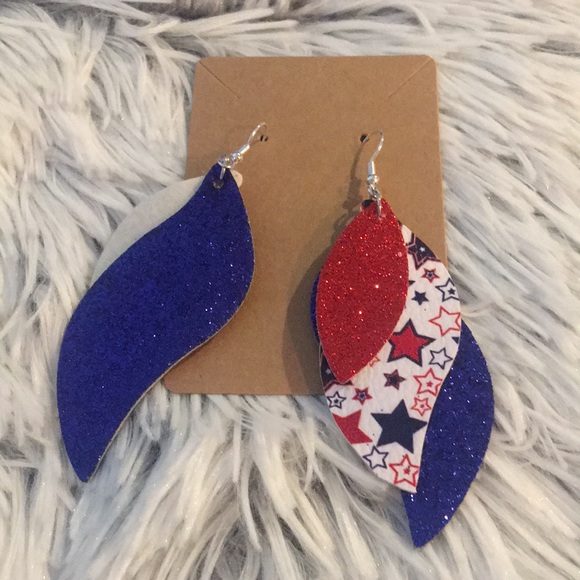 3/$20 layered faux leather earrings - Picture 3 of 3